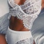 Merry See White Lace Bra and Panty Set