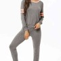 Merry See Women's Grey Pyjama Set with Pink Details