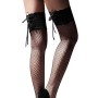 Merry See Black Fishnet Stockings with Ribbon and Lace